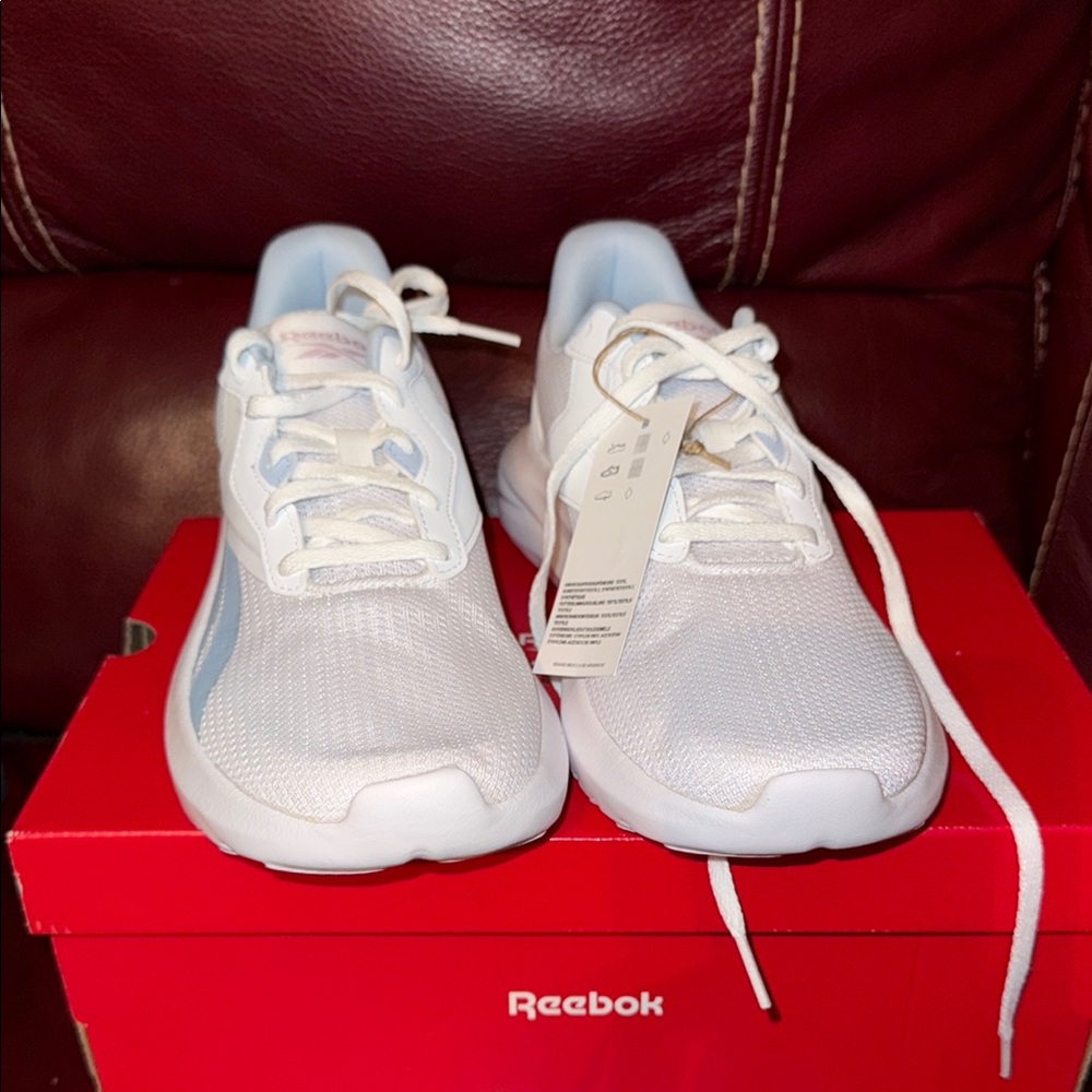 Reebok Blue and Pink Athletic Shoes with Mesh Upper - Picture 2 of 4